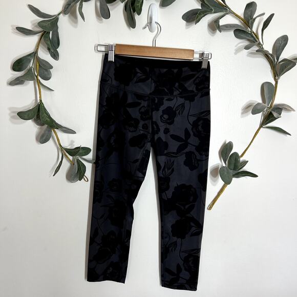 Lululemon Wunder Under Cropped Inky Floral Leggings LAST CALL - Picture 1 of 4